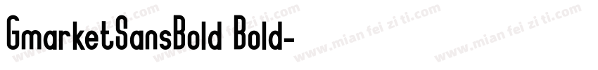 GmarketSansBold Bold字体转换